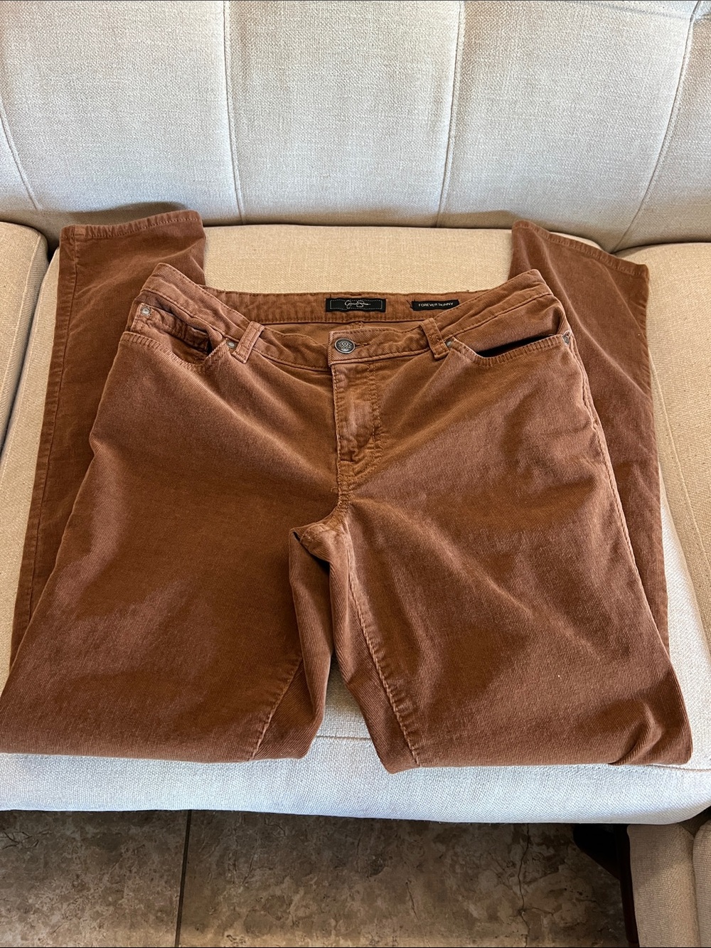 Women’s Corduroy Forever Skinny Light Brown Jeans Jessica Simpson